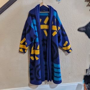 Amazing Vintage Wool Mohair Duster Sweater Coat